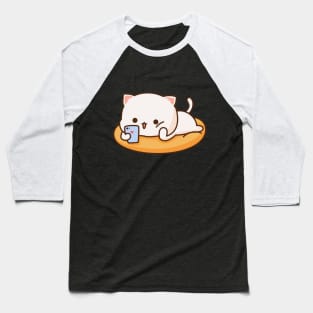 Cat And Handpone Baseball T-Shirt
